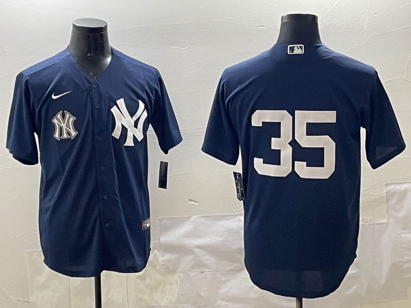 Men New York Yankees #35 No Name Black Game 2025 Nike MLB Jersey style 3165->new york yankees->MLB Jersey